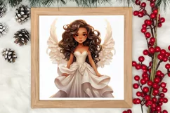 Christmas Black Angel Clipart , Christmas Angel PNG Product Image 3