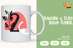Sunfern &amp; Clay Boho Floral Monogram Product Image 1