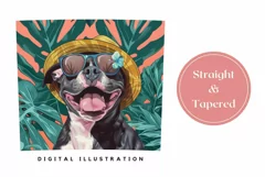 Summer Tumbler Wrap, Staffordshire Bull Terrier Dog Tumbler Product Image 3