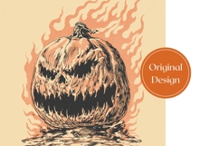 Cartoon Pumpkin Tumbler Sublimation, Spooky Pumpkin PNG Product Image 3