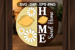 Home Sweet Home SVG Summer Door Sign Design Product Image 1
