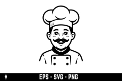 vector avatar of a professional smiling chef Product Image 3