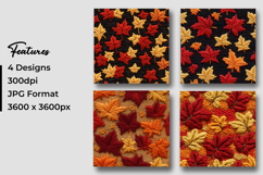Autumn Leaves Embroidery Digital Papers Product Image 3