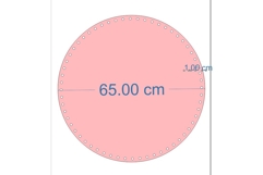 Round basket base 65 cm. 25 inch digital file, laser cut bot Product Image 3