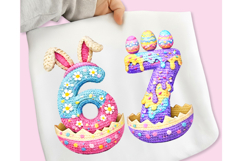 Funny 67 Easter Bunny Ears PNG, Faux Yarn Happy Easter PNG Product Image 2