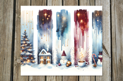 Christmas brushstroke | 4 xmas Sublimation Tumbler designs Product Image 3