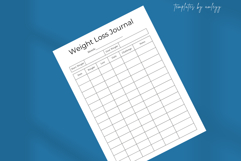 Weight Loss Journal Digital Planner Template Fitness Product Image 3