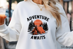 ADVENTURE AWAITS PNG, Retro Camping Sublimation PNG Product Image 3