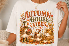 Cute Fall Goose Sublimation Design SVG Product Image 3