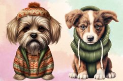 Christmas Dogs Sublimation Clipart, Christmas Dog Clipart Product Image 4