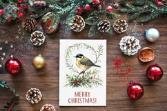Watercolor Winter Tomtit cliparts. 3 PNG sublimation Product Image 2