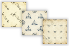 Ocean Voyage Digital Paper Pack, Sailing Adventure Seamless Product Image 3