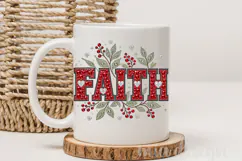 Faith PNG, Red Rhinestone Christian Bling Sublimation Design Product Image 3