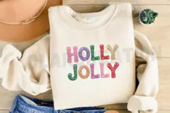 Holly Jolly PNG, Lace Christmas Png Design Product Image 3