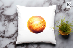 Golden Planet Clipart Sublimation PNG Product Image 3