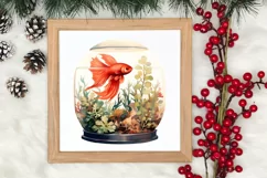 Pets Love Christmas Watercolor Clipart, Christmas PNG Product Image 3