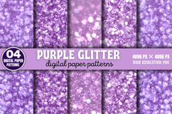 Purple Glitter Digital Paper Background PNG Product Image 1