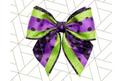Halloween Bow Clipart, Bright Holiday Ribbon PNG Product Image 3