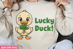 Lucky Duck! PNG, Funny Duck Sublimation PNG Product Image 3