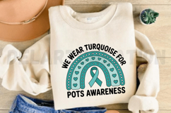 We Wear Turquoise for Pots Awareness PNG Design Product Image 3