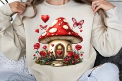 Valentines Day Fairy Houses Clipart PNG Product Image 1