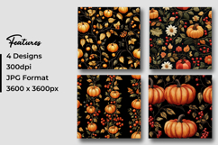 Pumpkin Harvest Digital Paper Pattern Product Image 3