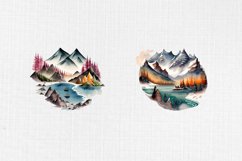 Watercolor mountains cliparts 17 PNG transparent background Product Image 3