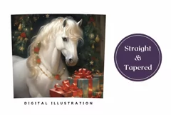 Christmas Tumbler Sublimation, Christmas Horse Tumbler PNG Product Image 3