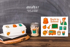 Back to School Clipart and Stickers. School Supplies Product Image 4