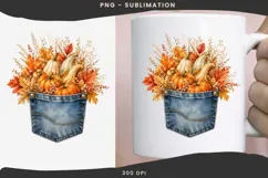 Autumn denim pocket png design for T-shirts Product Image 3