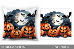 Halloween Pumpkin Pillow. Halloween Pillow Sublimation Product Image 1
