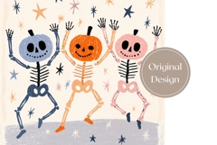 Cartoon Halloween Skull Tumbler Wrap, Halloween Tumbler PNG Product Image 3