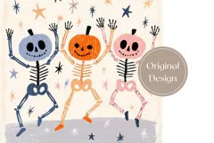 Cartoon Halloween Skull Tumbler Wrap, Halloween Tumbler PNG Product Image 3