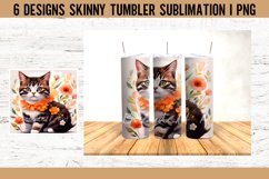 Cat Colorful 20 OZ Tumbler Sublimation Design Product Image 3