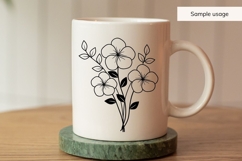 February Birth Flower Bouquet SVG - Violet Product Image 3