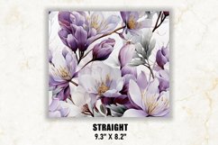Crocuses Flower Tumbler Wrap | Flower Tumbler Sublimation Product Image 3