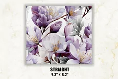 Crocuses Flower Tumbler Wrap | Flower Tumbler Sublimation Product Image 3