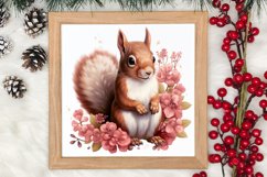 Cute Pink Christmas Animals Clipart Sublimation Product Image 3