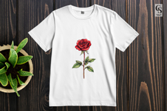 Red Rose Botanical Illustration Clipart Sublimation PNG Product Image 2