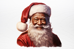 Vintage Black Pink Santa Claus Sublimation PNG Product Image 3