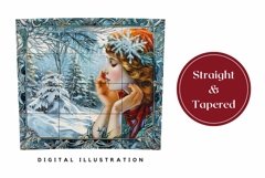 Christmas Tumbler Sublimation, Winter Girl Tumbler Wrap Product Image 3