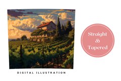 Summer Tumbler Wrap Design, Vintage Vineyard Tumbler Design Product Image 3