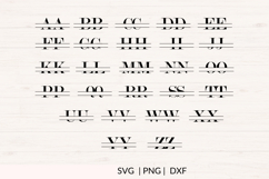 Split Monogram svg bundle - 26 Paired Letters Product Image 3