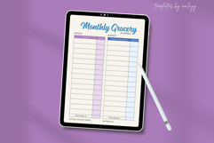 Grocery Planner Template | Printable Canva Grocery List Product Image 3