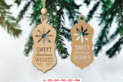 Christmas Gift Tag Laser Cut SVG Product Image 1