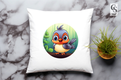 Spring Bird on Branch Clipart Sublimation PNG Product Image 3