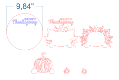 Happy Thanksgiving SVG laser cut files for Glowforge Product Image 4