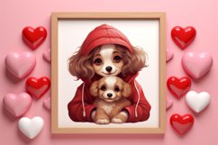 Cute Valentine Dog Clipart, Valentines Day Dog Clipart Product Image 3