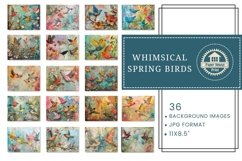 Mixed Media Colorful Spring Birds Printable Sheets Product Image 3