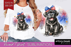 Cane Corso Dog Round Tshirt Background Patriotic Dog PNG Product Image 1